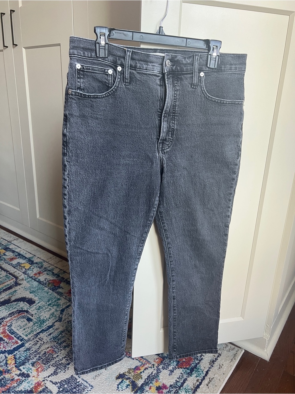 Madewell The Perfect Vintage Jean in Faded Charcoal Grey - Size 30P